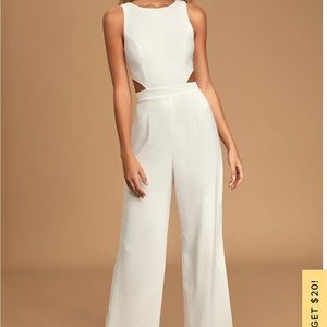 Lulus white cutout jumpsuit